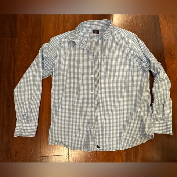 UNTUCKit Light Blue Gingham Men's Shirt - Picture 1 of 3
